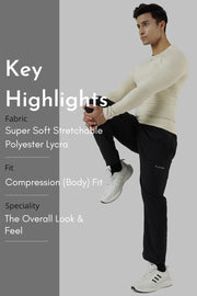 Compression Fullsleeves T-shirt Beige by Fuaark Nz