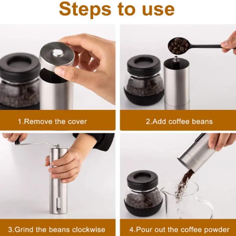 g8buynz g8buynz Hand Coffee Machine Coffee Grinder Pepper Mill Coffee Stainless Steel 304 Silver Hand Coffee Machine Coffee Grinder Pepper Mill Coffee Stainless Steel 304 Silver