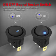 g8buynz g8buynz 4 pcs Round Rocker Switch Shell 12V Lighted 3 Pin with Blue LED 12 Volt Rocker 4 pcs Round Rocker Switch Shell 12V Lighted 3 Pin with Blue LED 12 Volt Rocker