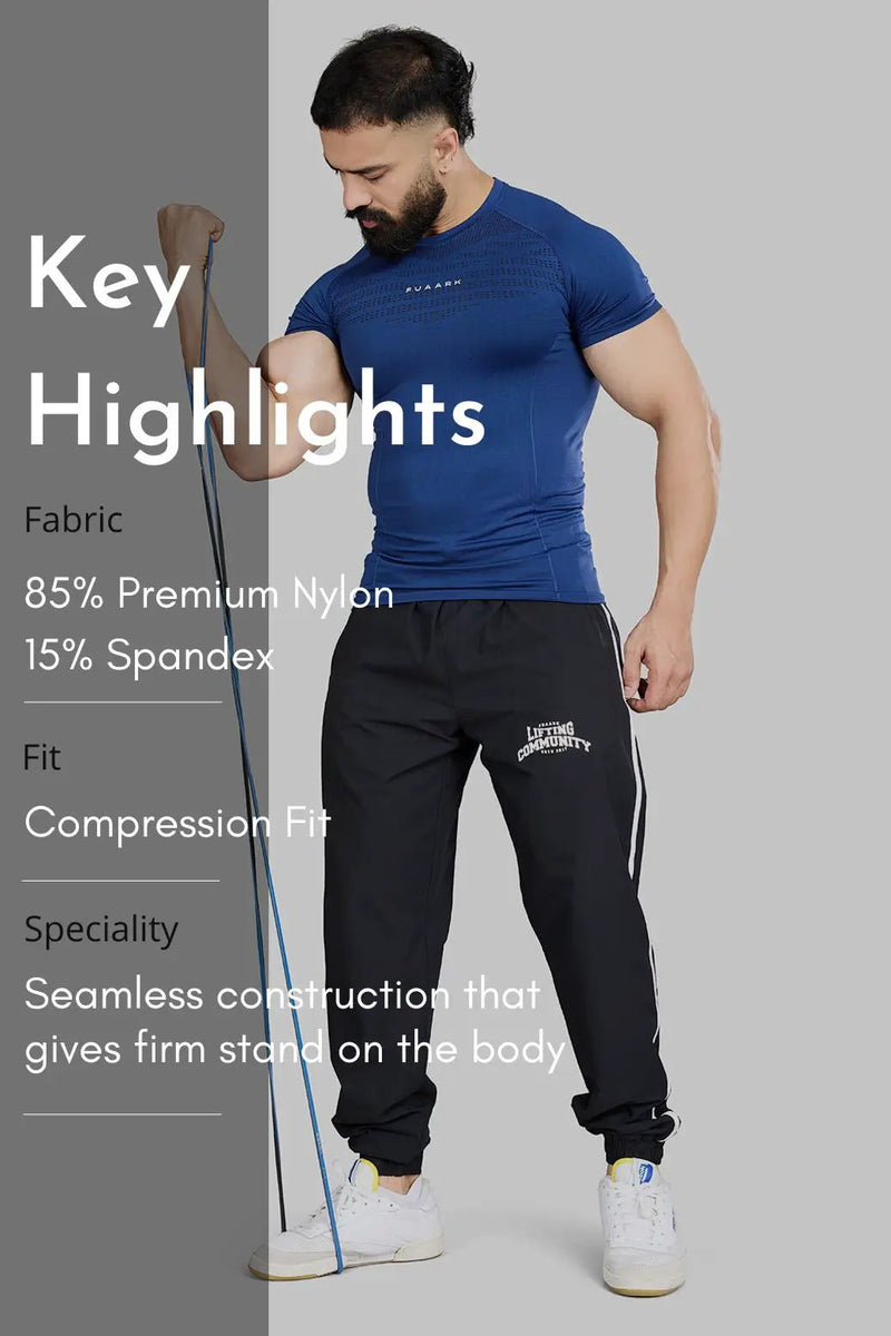 Power Seamless T-shirt Blue/ Fuaark by Fuaark Nz