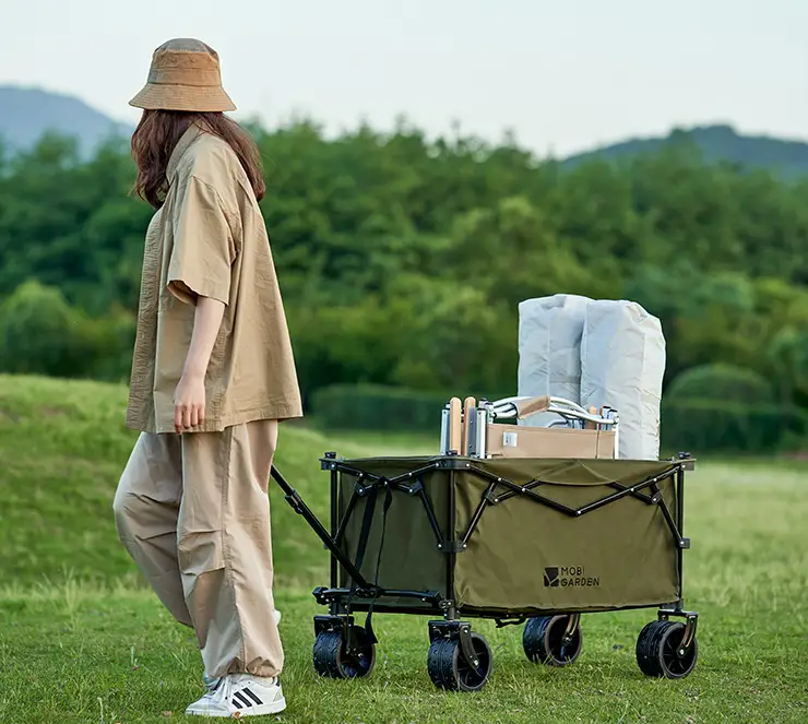 MOBI GARDEN Outdoor Camping trolley - Portable, Four-Way Folding, 200L Capacity Utility Cart MGD5133 by ECOTREK