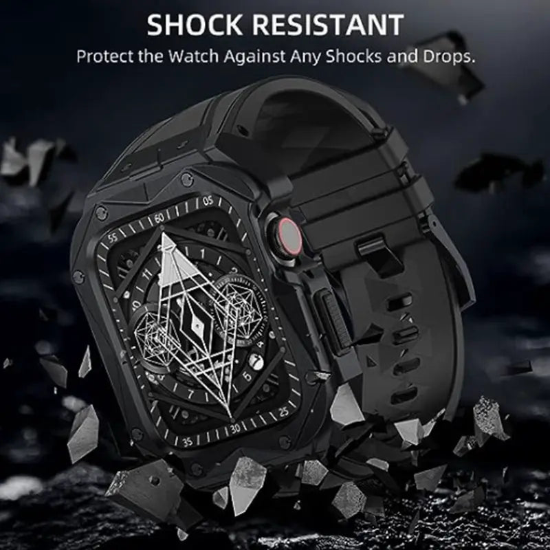 g8buynz g8buynz Stainless Case Band Compatible with Apple Watch Black Stainless Case Band Compatible with Apple Watch Black
