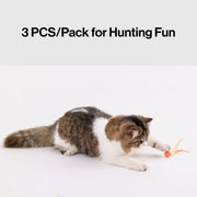 Pidan New Zealand Playing Pidan Feather Bouncy Cat Toy Balls Three Pack Silky Feathers Pidan Feather Bouncy Cat Balls Three Pack