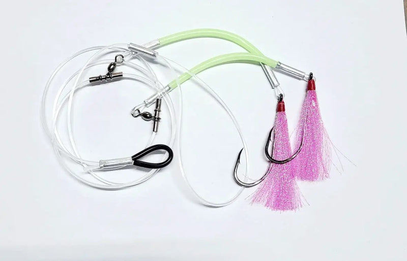 Cod Flasher Rig 6/0 LongShank - Yellow by NZ Diver