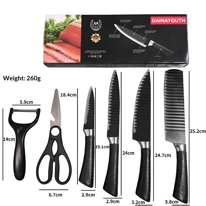 6-piece Knife Set Fruit Knives And Household Kitchen Knives Six Pieces Slide Box 12 Thickness by China Dropship