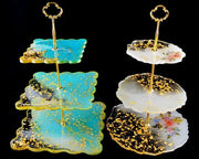 DIY 3 Tier Making Cupcake Fruit Dessert Plate by Resin Art NZ