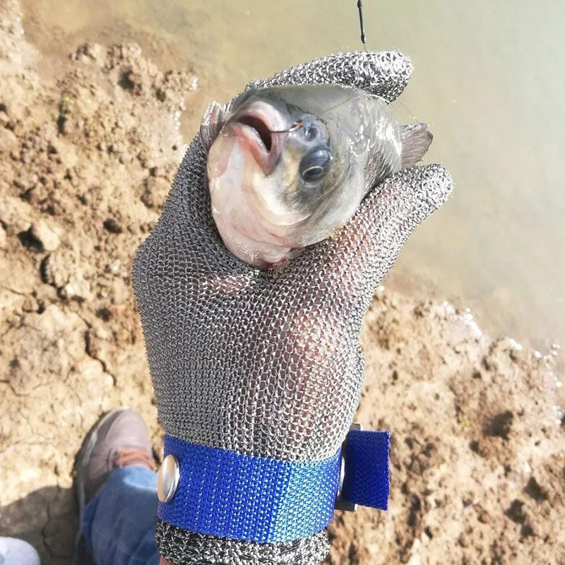 Zendrop Stainless Steel Cut Resistant Safety Gloves With Adjustable Strap Stainless Steel Cut Resistant Safety Gloves With Strap