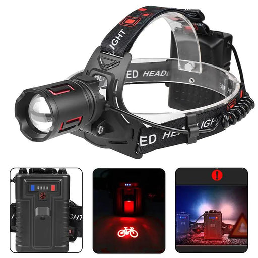 Super Bright LED Camping Headlamp Rechargeable Headlight Head Torch Fishing Light by China Dropship