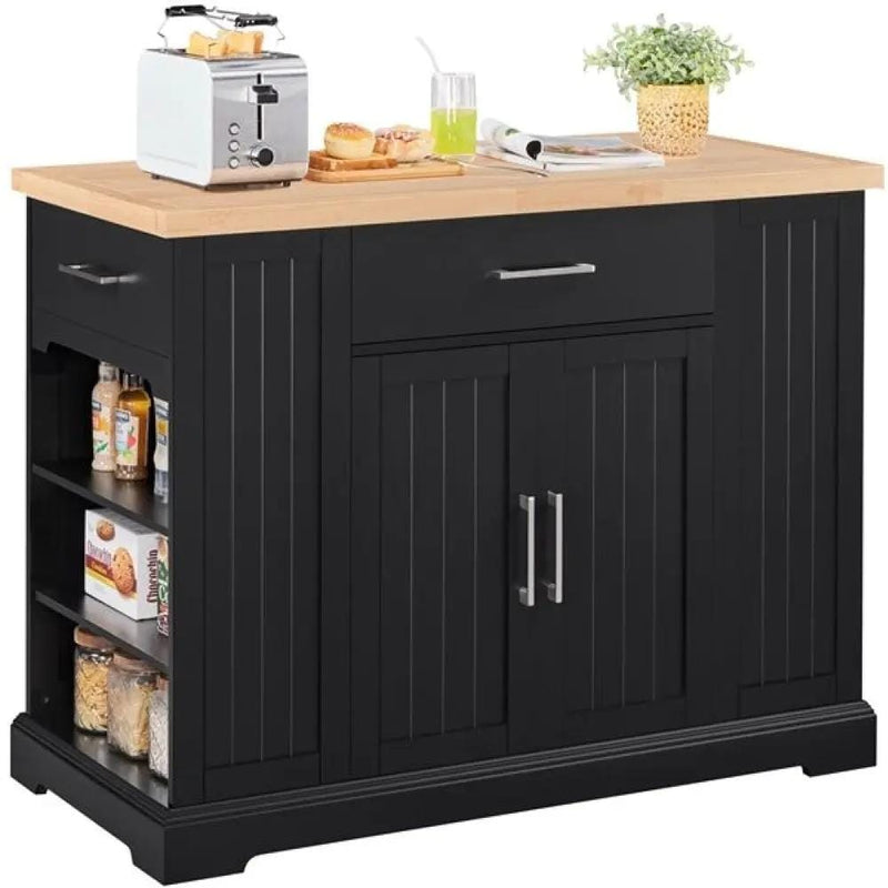 Rolling Kitchen Island Kitchen Trolley by Yaheetech