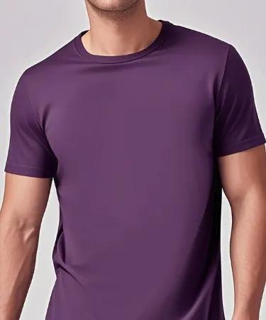 Solid Casual Short-Sleeve Crewneck T-Shirt by Mead's Supply & Equipment Outfitters limited