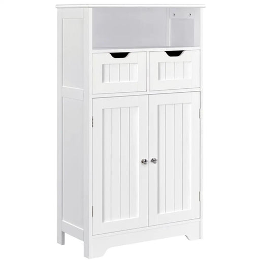 Bathroom Floor Storage Cabinet with 2 Drawers & Shelf Height-Adjustable Cabinet by Yaheetech