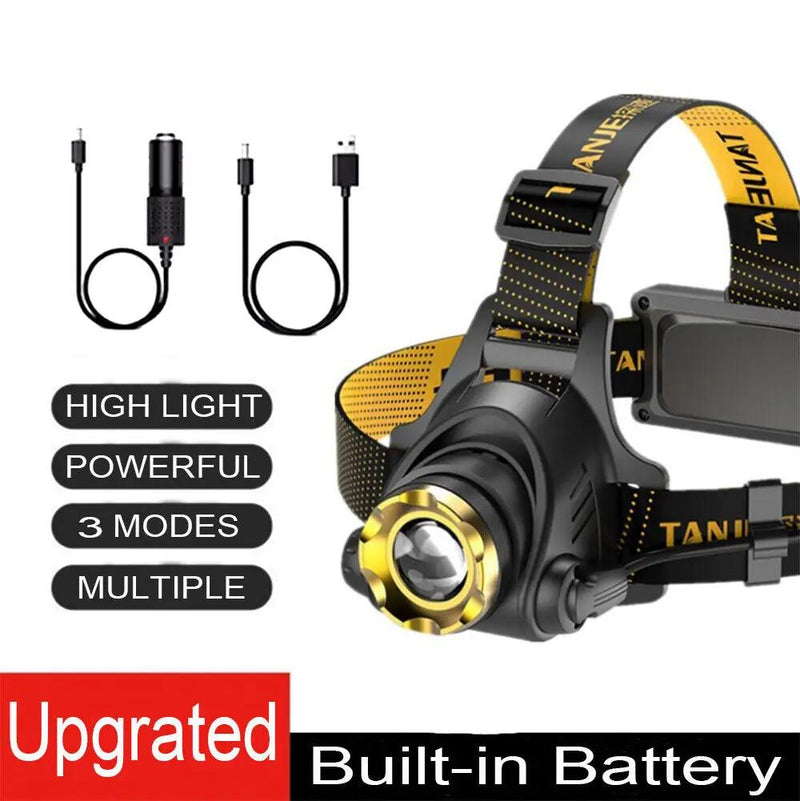 3Modes LED Headlamp Camping Headlight Head Torch USB Rechargeable Headlight Lamp by China Dropship