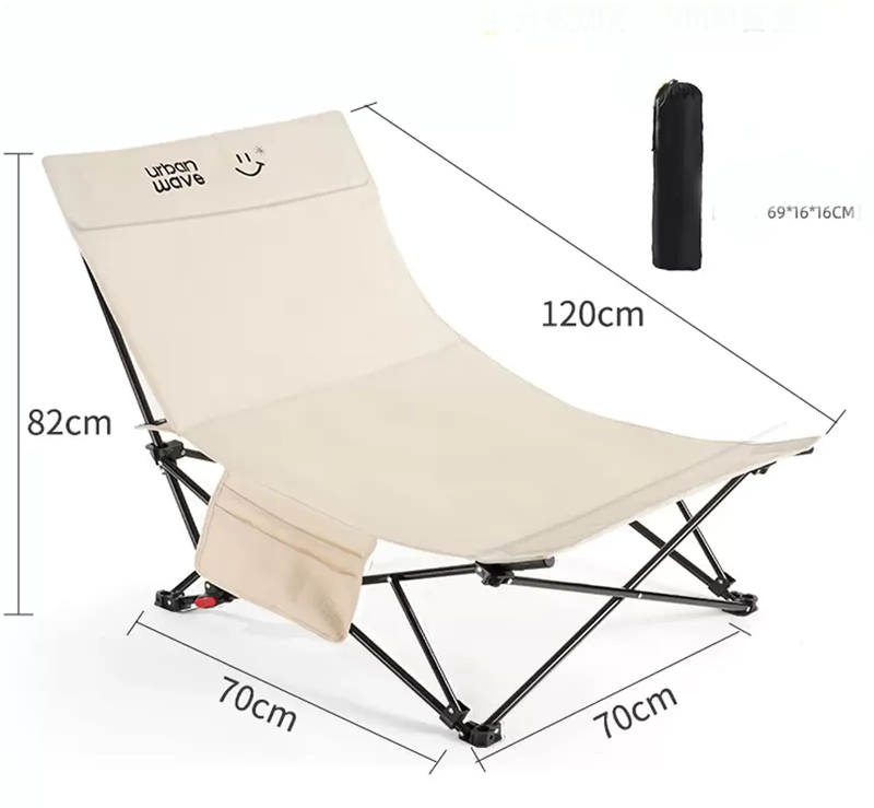 Portable Folding Beach Chair – Enhanced Size & Comfort URB10326 by ECOTREK