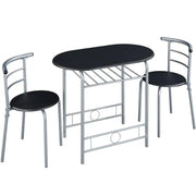 Modern Round Dining Table Set for 2 Chairs + 1 Table by Yaheetech