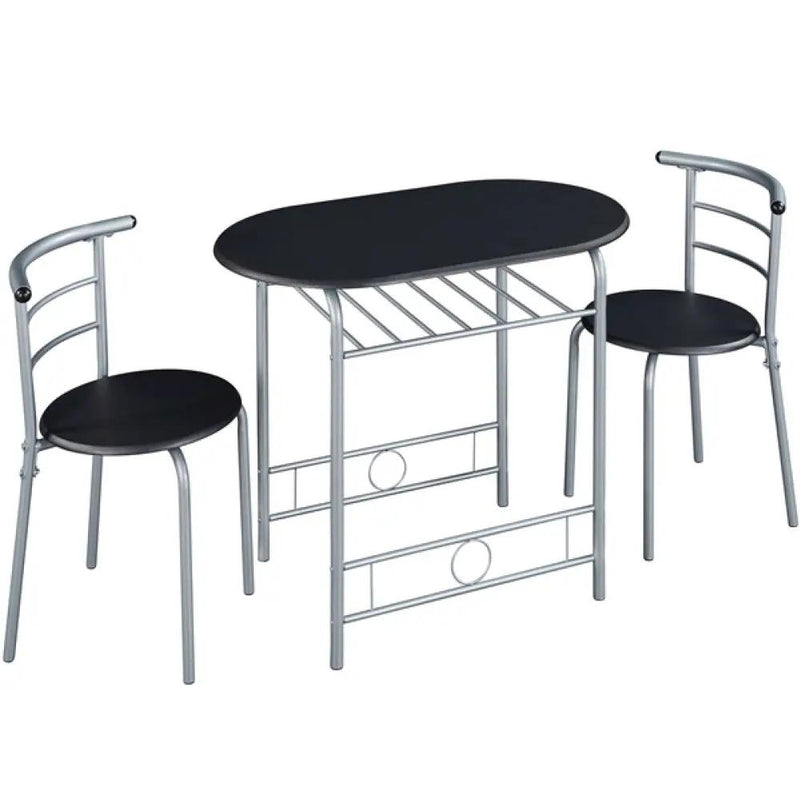 Modern Round Dining Table Set for 2 Chairs + 1 Table by Yaheetech