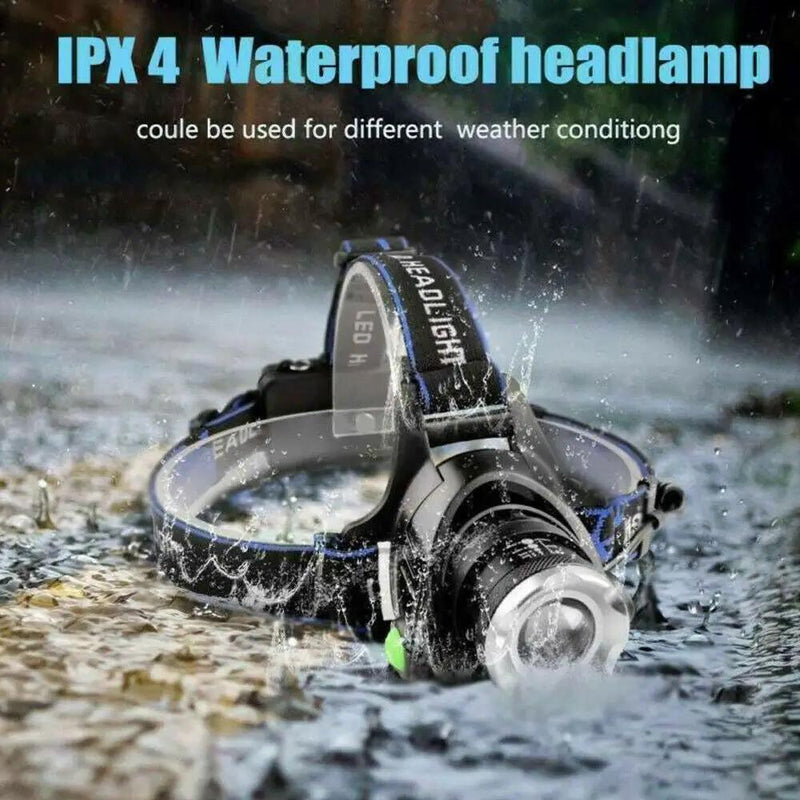 Super Bright Powerful Headlamp LED Head Torch USB Rechargeable Headlight Head Lamp by China Dropship
