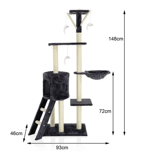 dealonline.co.nz dealonline.co.nz 148cm Cat Tree House Scratching Post Condo - Dark GREY 148cm Cat Tree House Scratching Post Condo - Dark GREY