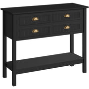 4-Drawer Console Table Hall Table by Yaheetech