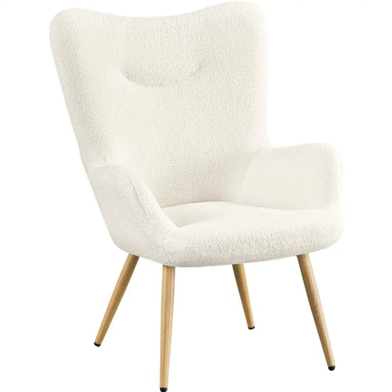 Boucle Accent Chair Armchair by Yaheetech