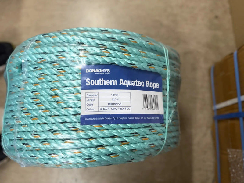 Donaghys Cray Pot Fishing Rope 12mm x 220 metre Southern Aquatec Cray Rope Donaghys Cray Rope 12mm x 220m Southern Aquatec