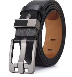 Men's Genuine Leather Belt - Vintage Wide Buckle | Double-Layer Cowhide | 105–160cm by Mead's Supply & Equipment Outfitters limited