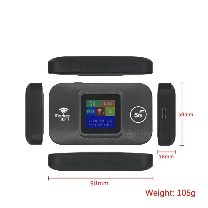 4G/5G Portable WiFiRouter with SIM Slot (7 different types available) by Habicare