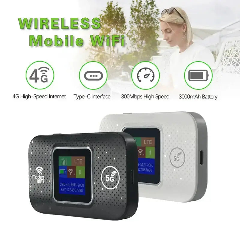 4G/5G Portable WiFiRouter with SIM Slot (7 different types available) by Habicare