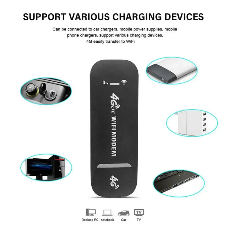 4G LTE USB WiFi Dongle & Mobile Hotspot (available in White & Black) by Habicare