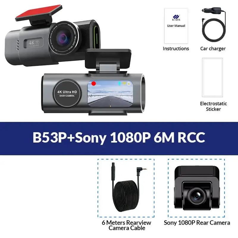4K UHD Dash Cam with WiFi & GPS (different sizes and models available) by Habicare