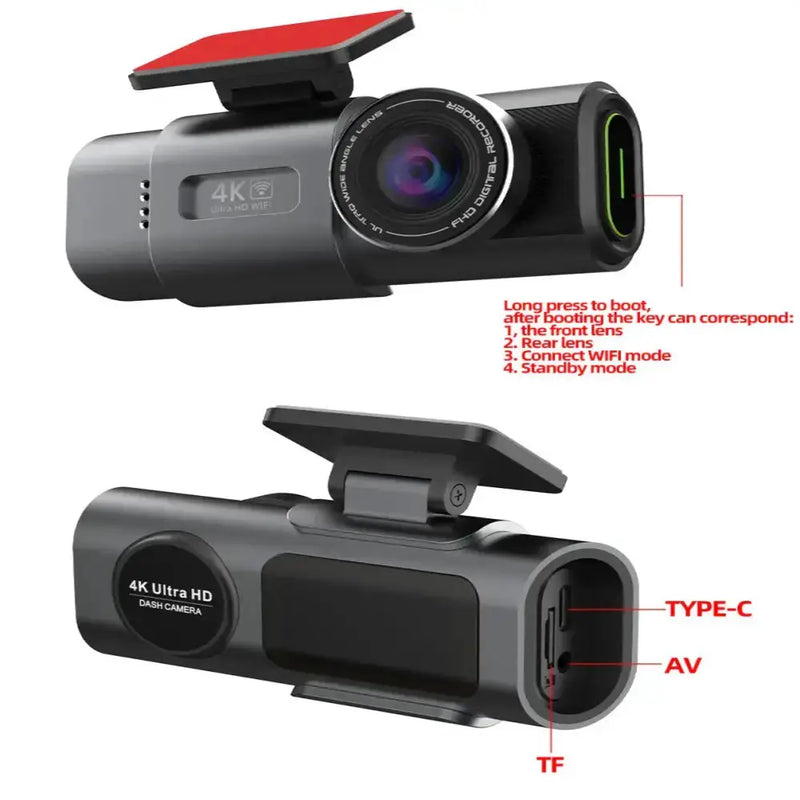 4K UHD Dash Cam with WiFi & GPS (different sizes and models available) by Habicare