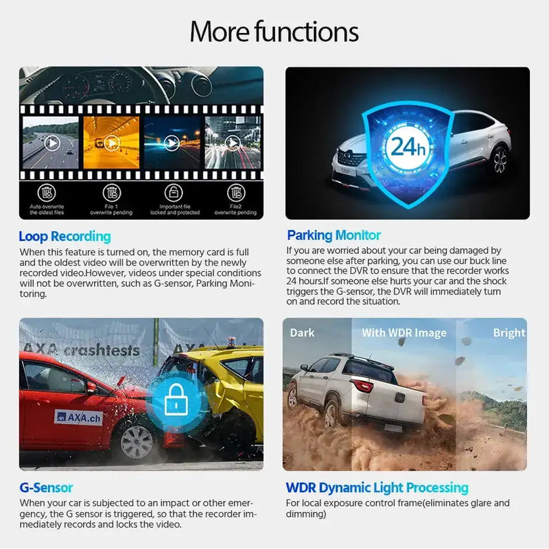4K UHD Dash Cam with WiFi & GPS (different sizes and models available) by Habicare