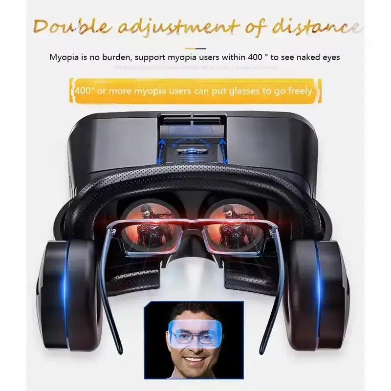 4K VR Headset with Rocker – 3D Virtual Reality Glasses by Habicare