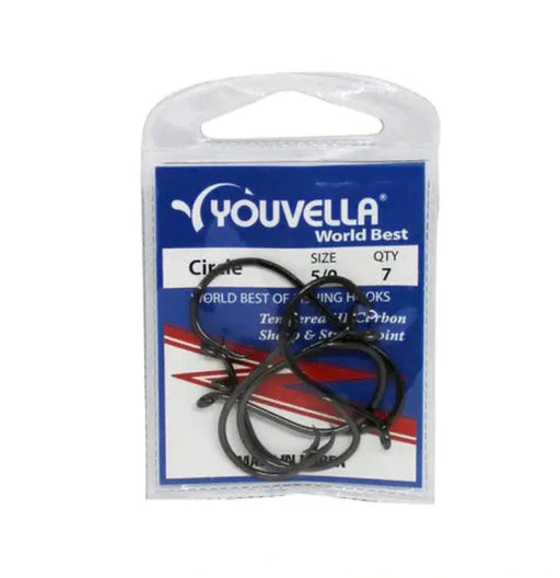 Youvella Circle Hooks 5/0 (7 PER PACK) by NZ Diver