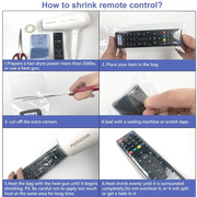 Habicare 5/10/20PCS Transparent Shrink Film Bag Anti-dust Protective Case Cover For TV Air Conditioner Remote Control Shrink Plastic 5/10/20PCS Transparent Shrink Film Bag Anti-dust Protective Case Cover For TV Air Conditioner Remote Control Shrink Plastic