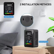 5-in-1 Digital Air Quality Monitor – CO2, HCHO, TVOC, Humidity & Temperature Tester by Habicare