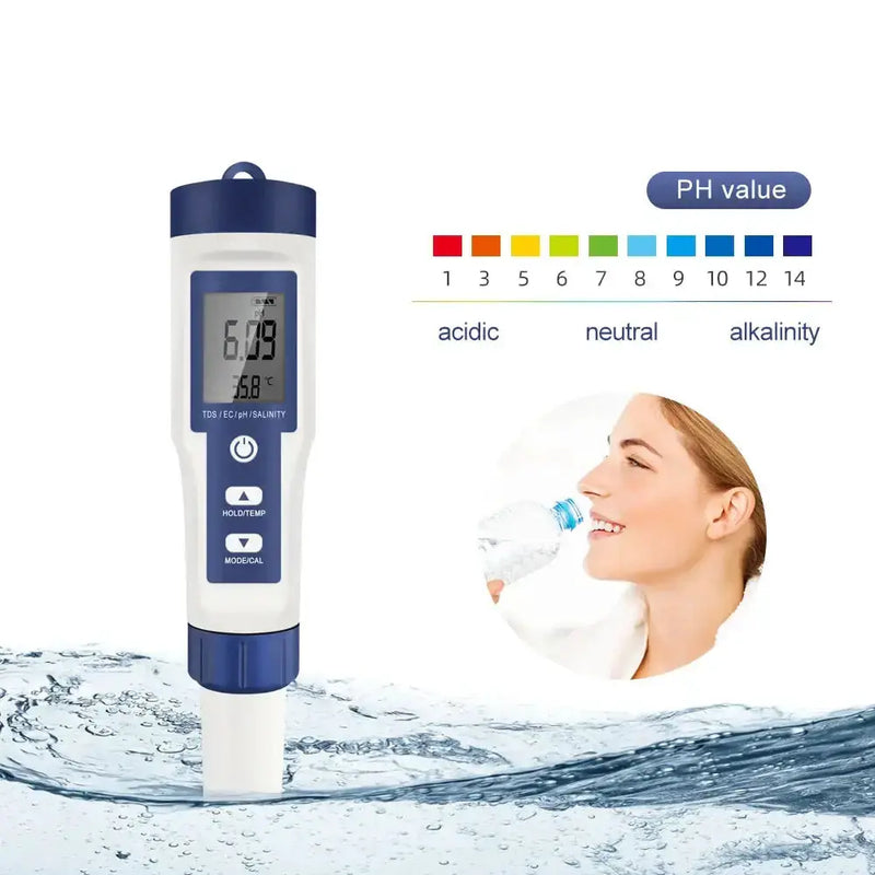 5-in-1 Digital PH TDS EC Meter Pen by Habicare