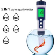 5-in-1 Digital PH TDS EC Meter Pen by Habicare