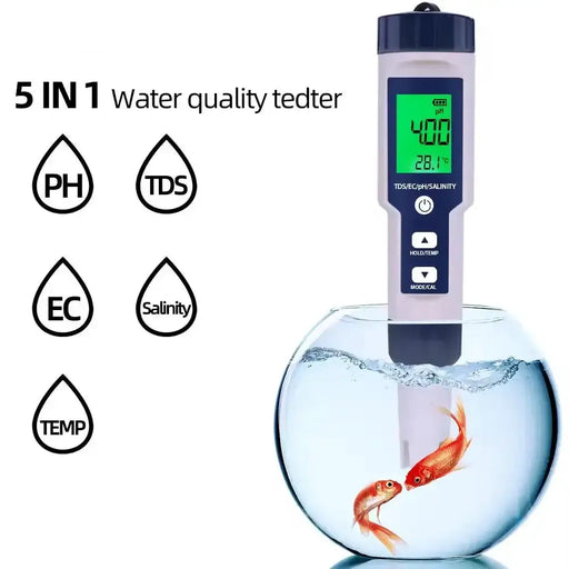 5-in-1 Digital PH TDS EC Meter Pen by Habicare