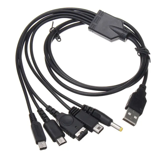 techplus 5-in-1 Fast Charging Cable | Multi-Connector USB Cable for Phone & Devices 5 In 1 USB Charging Cable For Nintendo Consoles