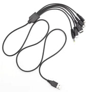 techplus 5-in-1 Fast Charging Cable | Multi-Connector USB Cable for Phone & Devices 5 In 1 USB Charging Cable For Nintendo Consoles