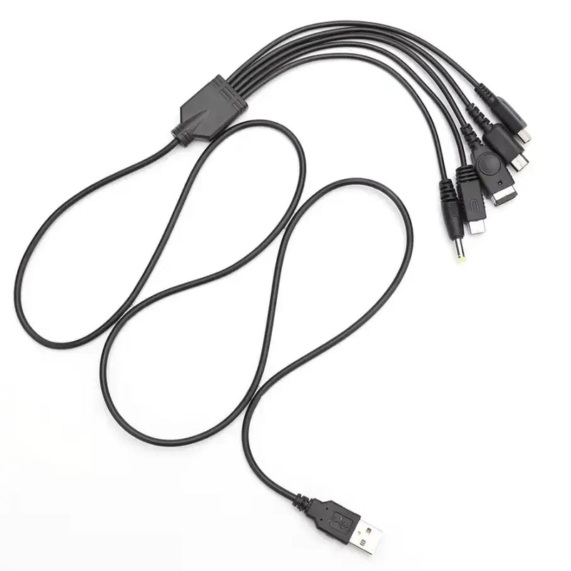 techplus 5-in-1 Fast Charging Cable | Multi-Connector USB Cable for Phone & Devices 5 In 1 USB Charging Cable For Nintendo Consoles