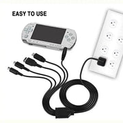 techplus 5-in-1 Fast Charging Cable | Multi-Connector USB Cable for Phone & Devices 5 In 1 USB Charging Cable For Nintendo Consoles