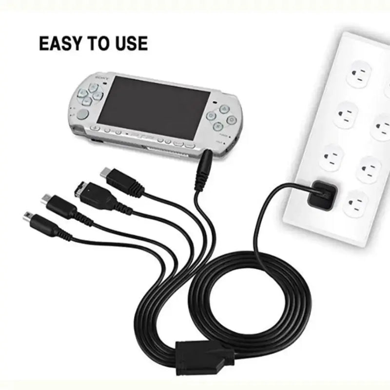 techplus 5-in-1 Fast Charging Cable | Multi-Connector USB Cable for Phone & Devices 5 In 1 USB Charging Cable For Nintendo Consoles