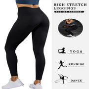5-Pack of Women's High-Waisted Workout Leggings (various sizes and colours available) by Habicare