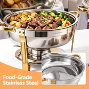 SportZone.co.nz Appliances > Kitchen Appliances > Food Warmers & Chafing Dishes 5-Star Chef 5L Chafing Dish Set 2-Pack, Food Warmer Catering Server Buffet 5-Star Chef 5L Chafing Dish Set 2-Pack, Food Warmer Catering Server Buffet