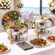 SportZone.co.nz Appliances > Kitchen Appliances > Food Warmers & Chafing Dishes 5-Star Chef 5L Chafing Dish Set 2-Pack, Food Warmer Catering Server Buffet 5-Star Chef 5L Chafing Dish Set 2-Pack, Food Warmer Catering Server Buffet