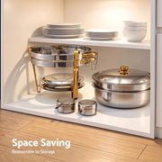 SportZone.co.nz Appliances > Kitchen Appliances > Food Warmers & Chafing Dishes 5-Star Chef 5L Chafing Dish Set 2-Pack, Food Warmer Catering Server Buffet 5-Star Chef 5L Chafing Dish Set 2-Pack, Food Warmer Catering Server Buffet