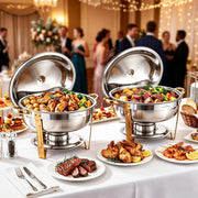 SportZone.co.nz Appliances > Kitchen Appliances > Food Warmers & Chafing Dishes 5-Star Chef 5L Chafing Dish Set 2-Pack, Food Warmer Catering Server Buffet 5-Star Chef 5L Chafing Dish Set 2-Pack, Food Warmer Catering Server Buffet