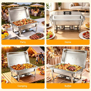 SportZone.co.nz Appliances > Kitchen Appliances > Food Warmers & Chafing Dishes 5-Star Chef Chafing Dish 9L 1-Pan Buffet Warmer Food Warmer Catering Server 5-Star Chef Chafing Dish 9L 1-Pan Buffet Warmer Food Warmer Catering Server