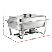 SportZone.co.nz Appliances > Kitchen Appliances > Food Warmers & Chafing Dishes 5-Star Chef Chafing Dish 9L 1-Pan Buffet Warmer Food Warmer Catering Server 5-Star Chef Chafing Dish 9L 1-Pan Buffet Warmer Food Warmer Catering Server